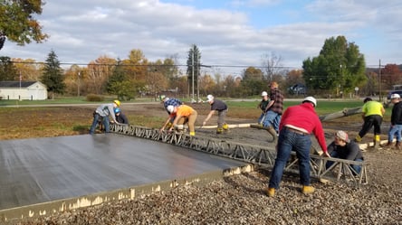 Hocking College Construction Students Pouring and Finishing Concrete | Construction Management Students Get Hands-On Job Experience