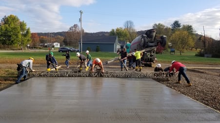 Hocking College Construction Students Pouring and Finishing Concrete | Construction Management Students Get Hands-On Job Experience