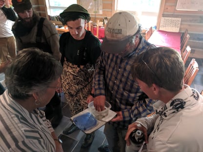 Dr. Betty Young and Dr. Myriah Davis examine samples | Hocking College Celebrates 25 Years of Partnership with Haliburton Forest