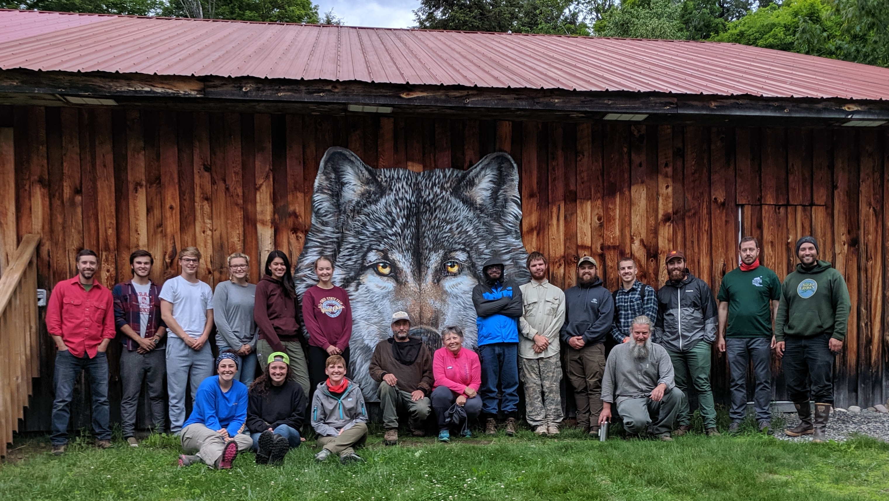 Students pose for photo in front of cabin at Haliburton Forest | Hocking College Celebrates 25 Years of Partnership with Haliburton Forest