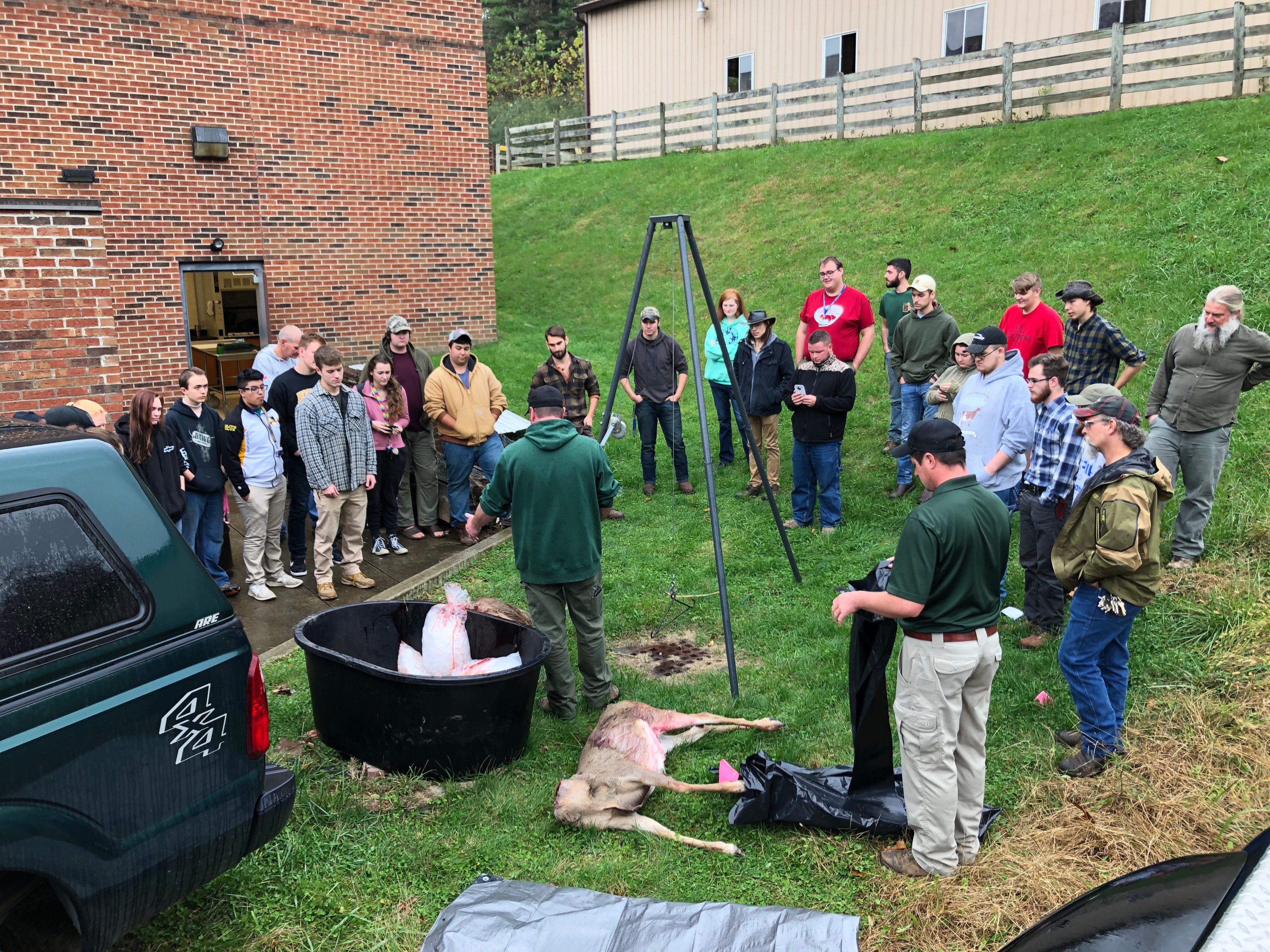 Group of Hocking College Students Participating in Trapping Education Workshop | Hocking College Partners with the Division of Wildlife to Promote R3