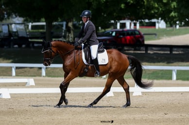 Bethany Siehr competing in the Thoroughbred Incentive Program National Championship | Equine Program Manager Wins Championship Title at National Thoroughbred Show