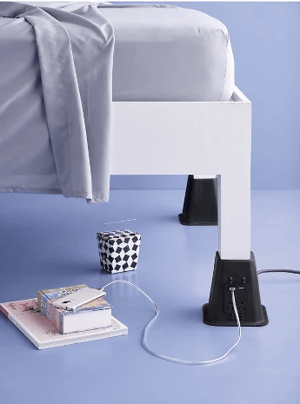 USB Charging Bed Risers | 15 Ways to Decorate Your Dorm Without Breaking the Bank