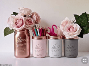 Rose-Gold Storage Containers | 15 Ways to Decorate Your Dorm Without Breaking the Bank