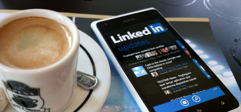 coffee and iphone - Linkedin