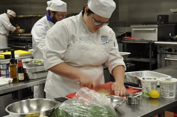 Student Prepping Food from Culinary Arts Degree Program at Hocking College | Five Cool New Jobs in the Culinary Industry